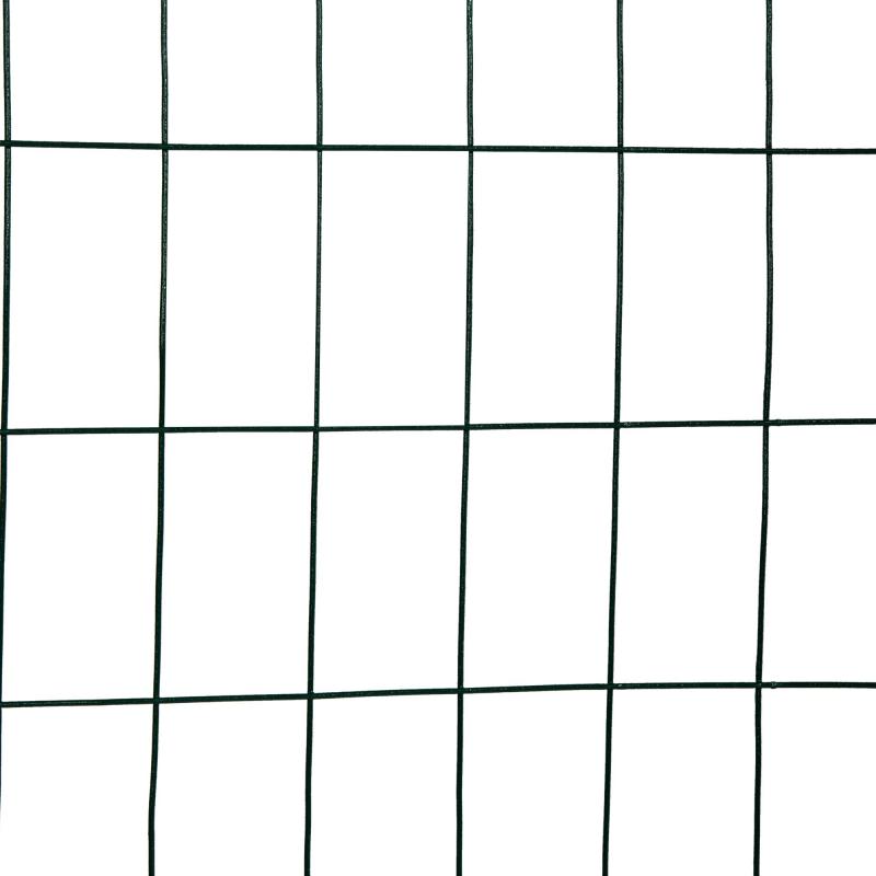 Сетка сварная оцинкованная размер ячейки 60x100 мм 1.5x15 м ПВХ зелёный