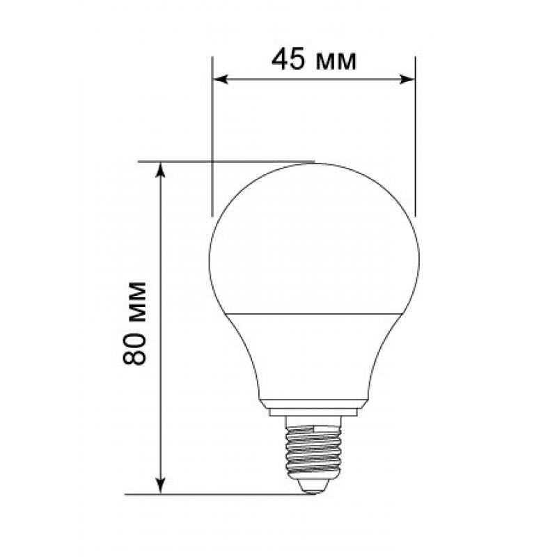 Лампа светодиодная Bellight Е14 шар 5 Вт 430 Лм нейтральный белый свет
