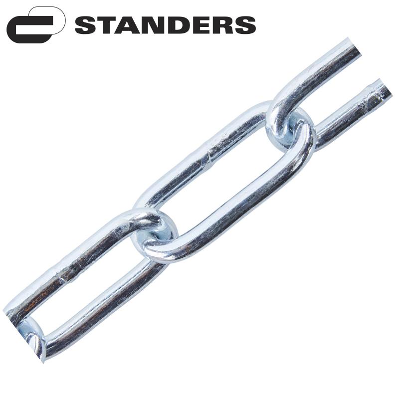 Цепь оцинкованная сталь длинное звено 6 мм 2.5 м/уп. STANDERS