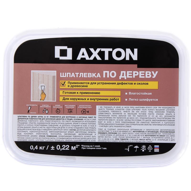 Шпатлёвка Axton для дерева 0.4 кг цвет белый