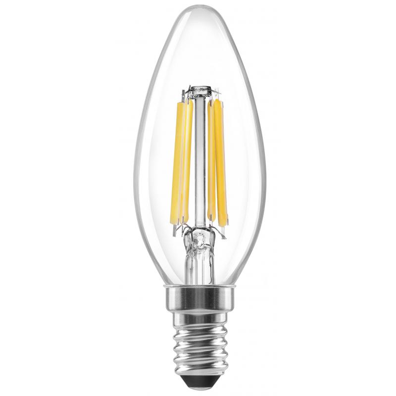 Лампа светодиодная Lexman E14 220-240 В 6 Вт свеча прозрачная 800 лм нейтральный белый свет