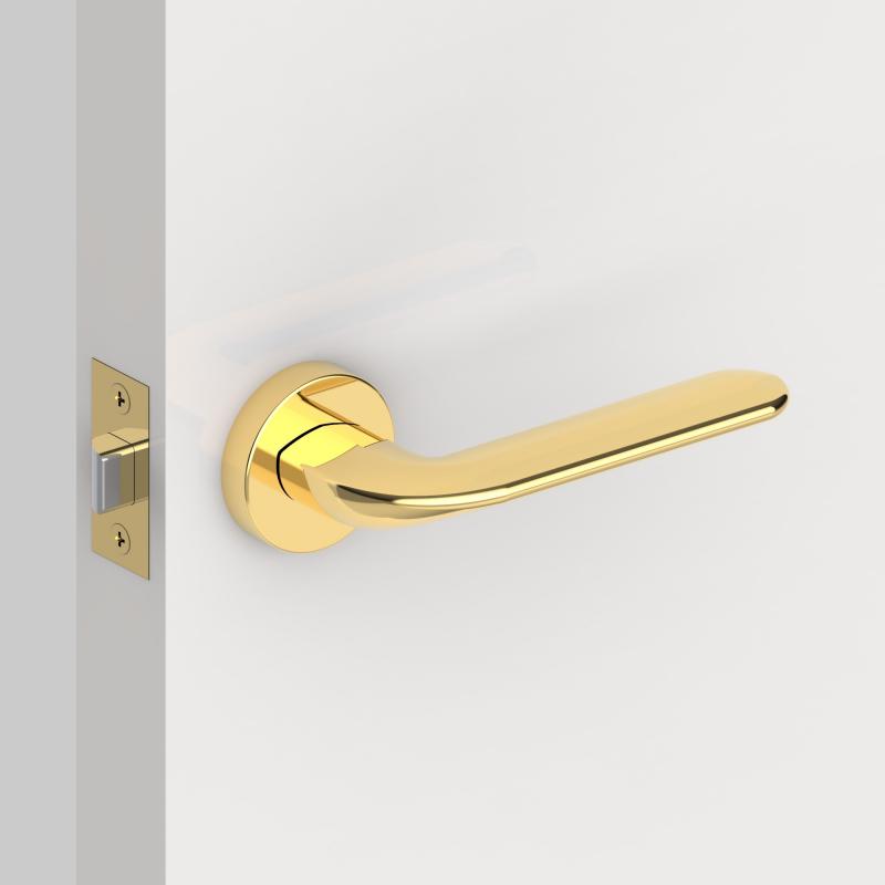 Ручка дверная на розетке EXCALIBUR URB4/HD GOLD-24, цвет золото