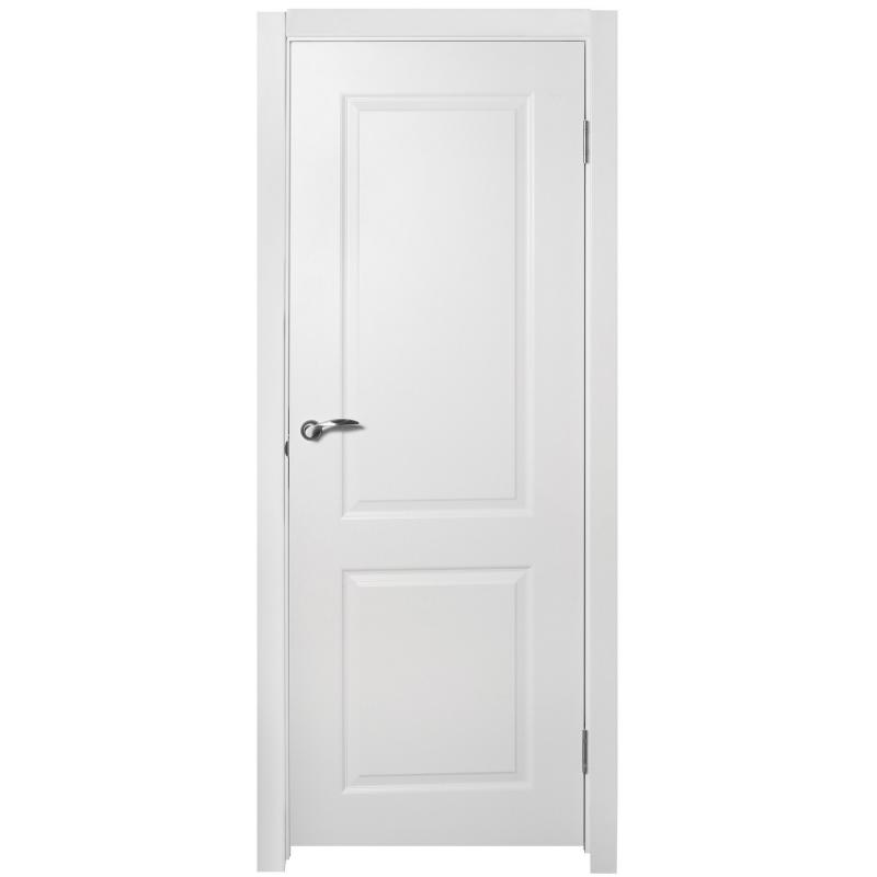 Дверь межкомнатная Австралия глухая эмаль цвет белый 60x200 см (с замком)