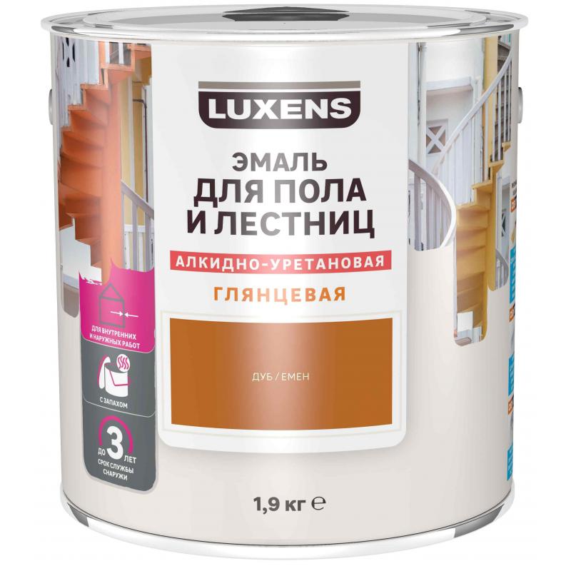 Эмаль для пола и лестниц алкидно-уретановая Luxens цвет дуб 1.9 кг
