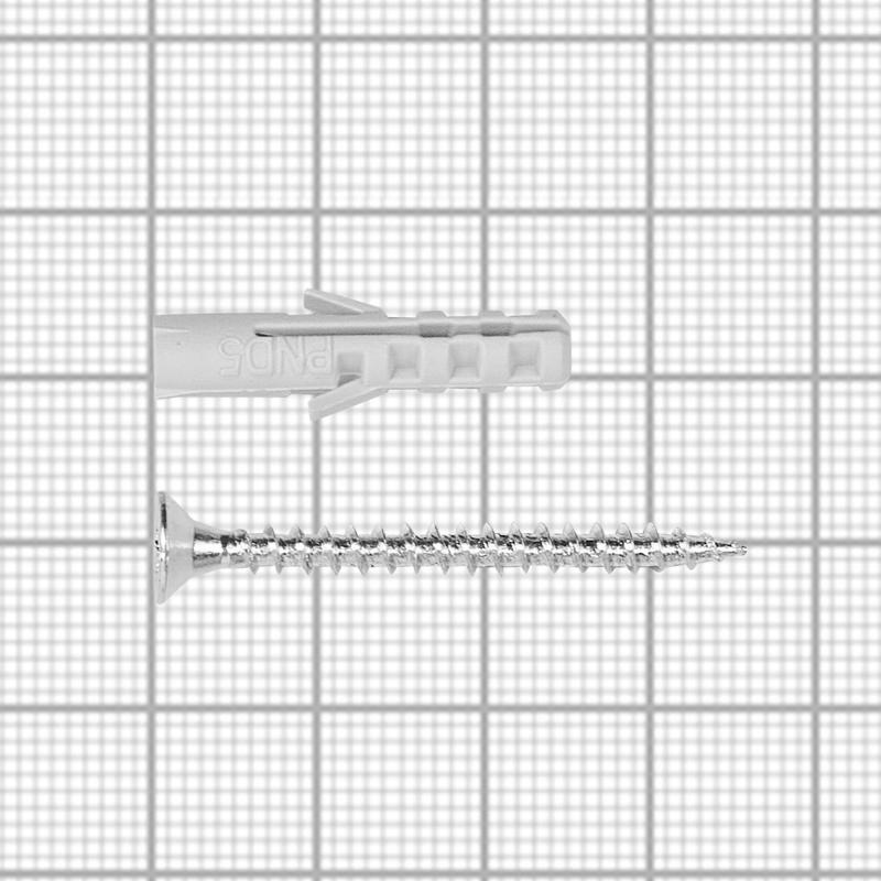 Дюбель потайной Standers PND 5х25 мм, с шурупом 3х35 мм, нейлон, 50 шт.