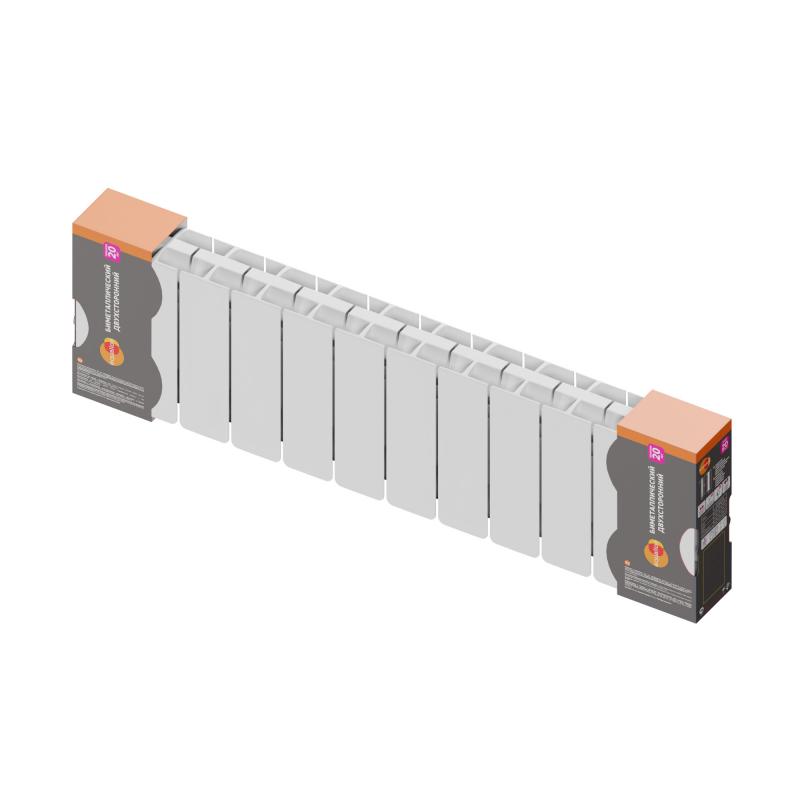 Радиатор Equation 200/90 биметалл 12 секций боковое подключение двухсторонний цвет белый