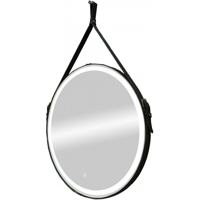 Зеркало на ремне с подсветкой Belt Black LED ø65 см
