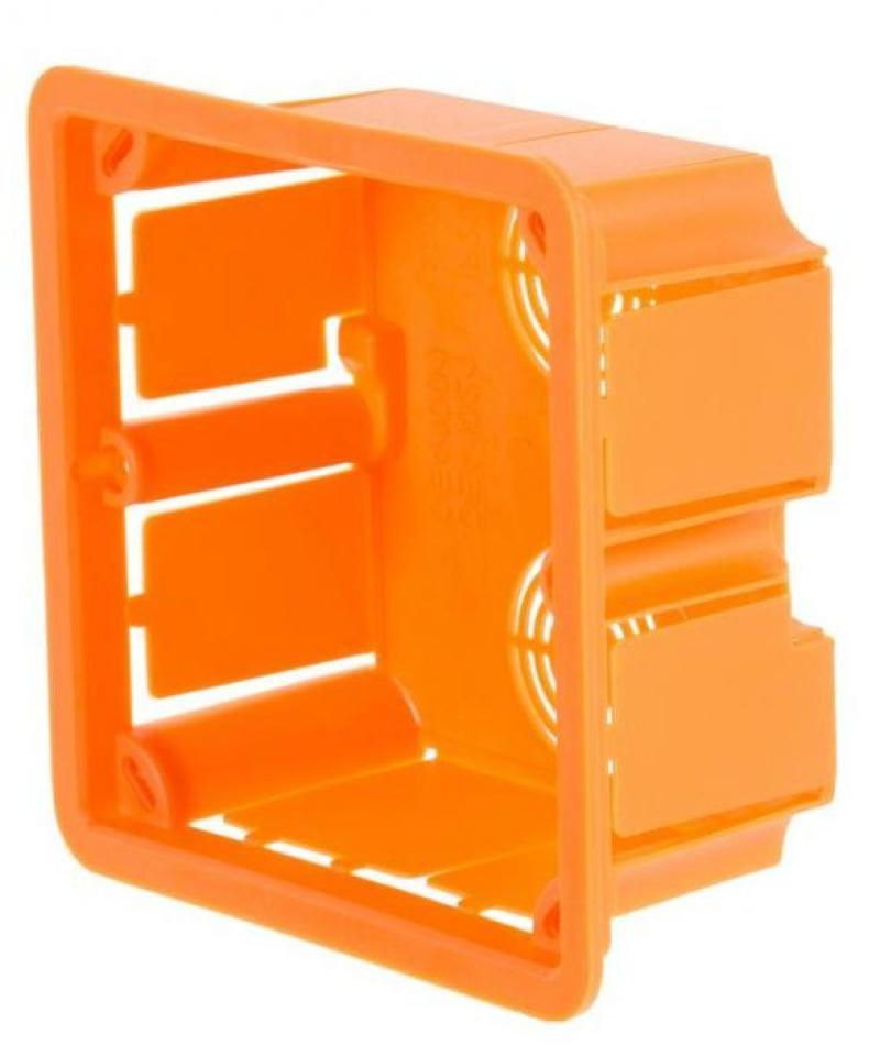 Распределительная коробка скрытая TDM 92х92х40 мм 10 вводов IP20 цвет оранжевый