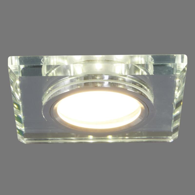 Светильник точечный встраиваемый Bohemia с LED-подсветкой под отверстие 60 мм 2 м² цвет прозрачный