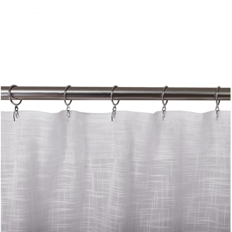 Тюль на ленте со скрытыми петлями Amina Granit6 300x280 см цвет светло-серый