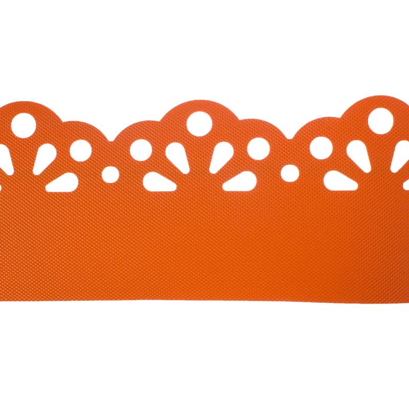 Лента бордюрная декоративная «Naterial» высота 15 см цвет оранжевый