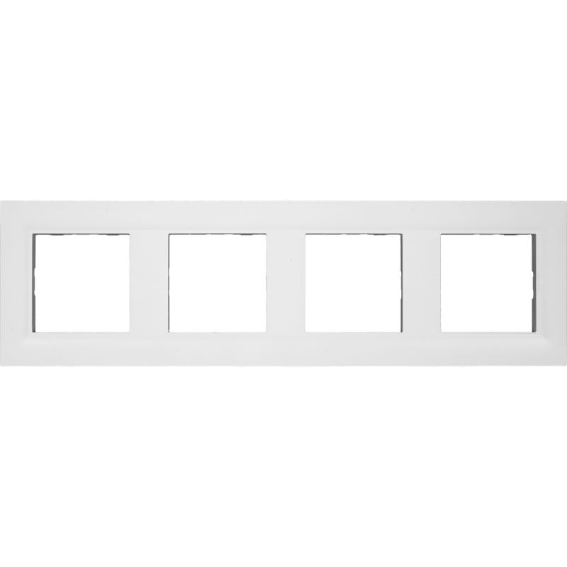 Рамка для розеток и выключателей Legrand Structura 4 поста, цвет белый