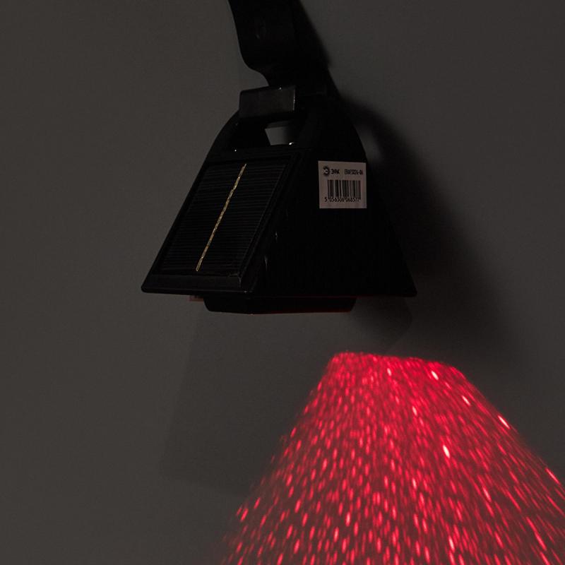 Светильник подвесной светодиодный уличный на солнечных батареях Эра ERAFS024-06 IP65 с датчиком освещенности красный свет