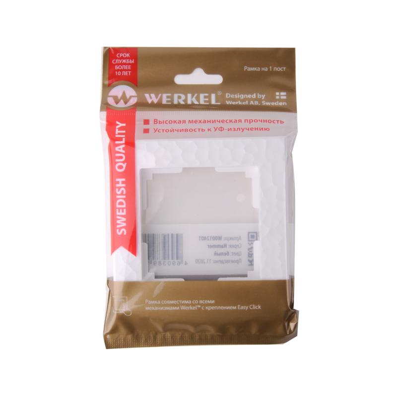 Рамка для розеток и выключателей Werkel Hammer W0012401 1 пост цвет белый