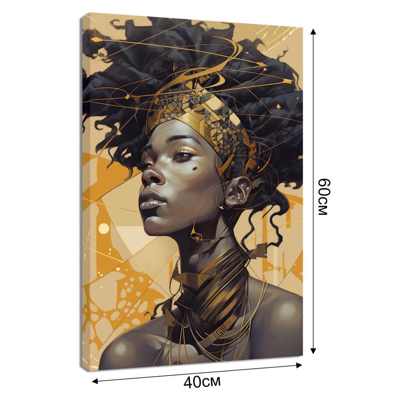 Картина на холсте Постер-лайн Африканка 40x60 см