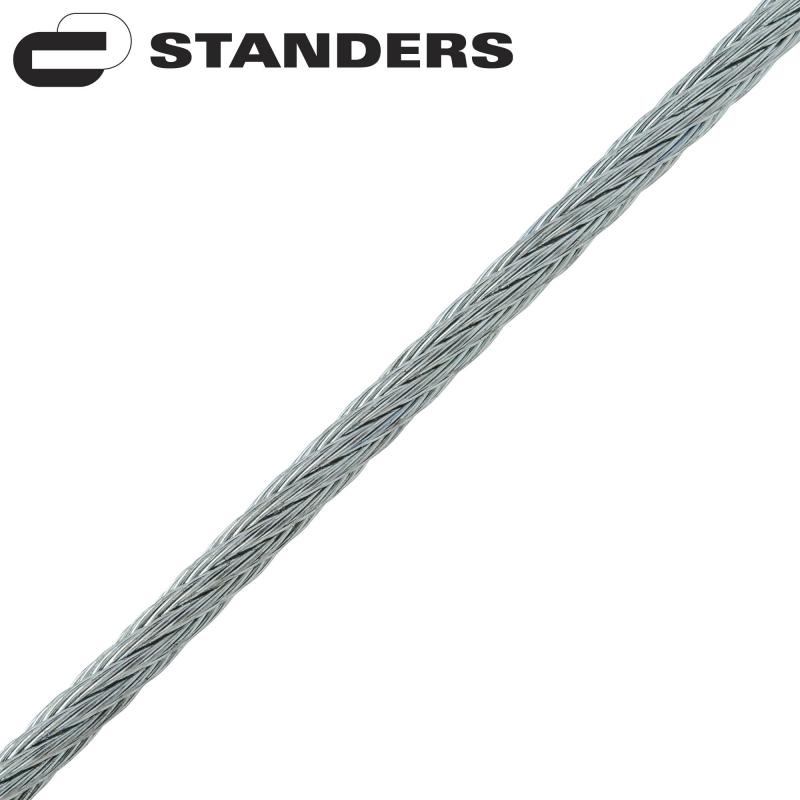 Трос стальной оцинкованный  DIN 3055 2 мм цвет серебро, 100 м/уп. STANDERS