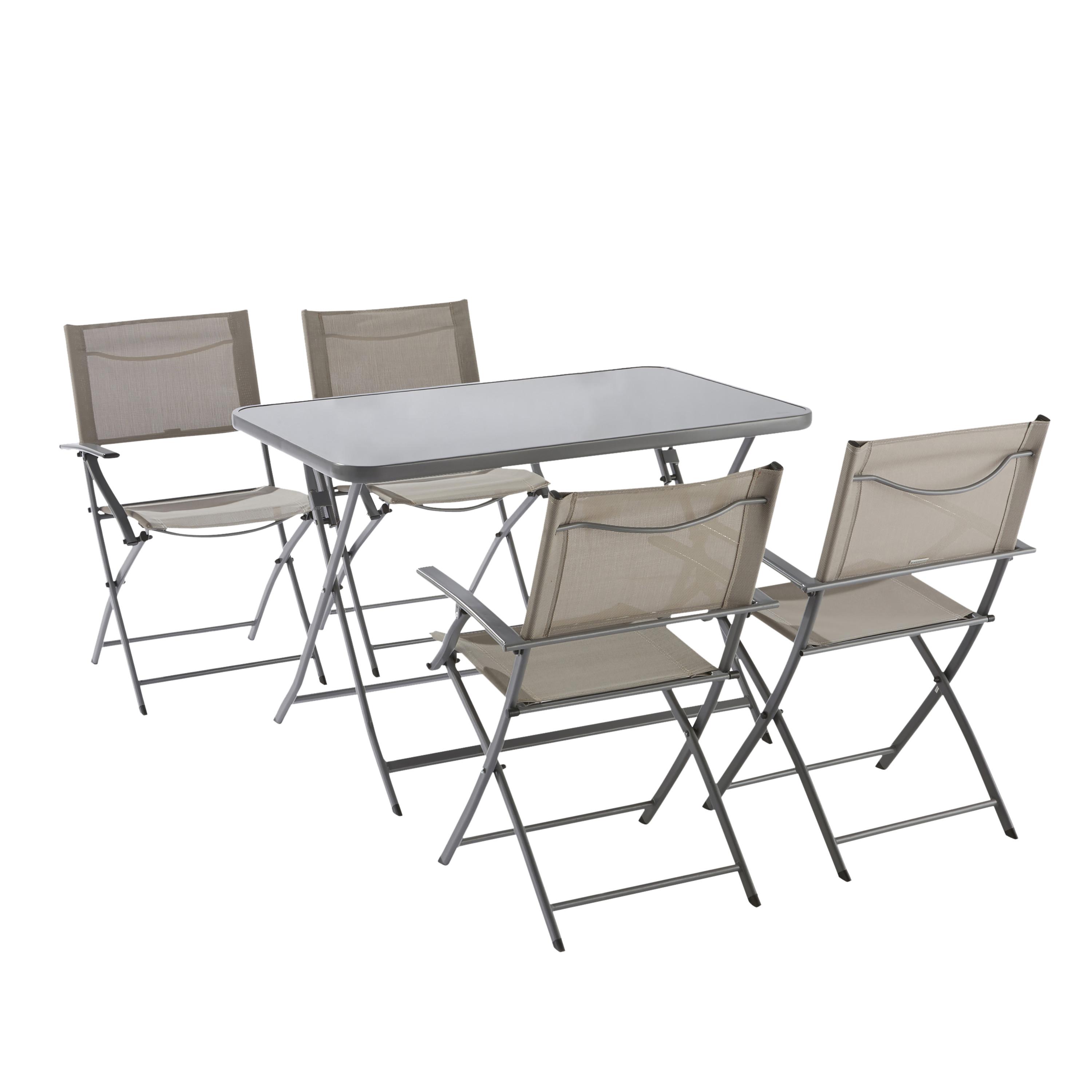 Набор садовой мебели naterial origami складной акация стол и 4 стула