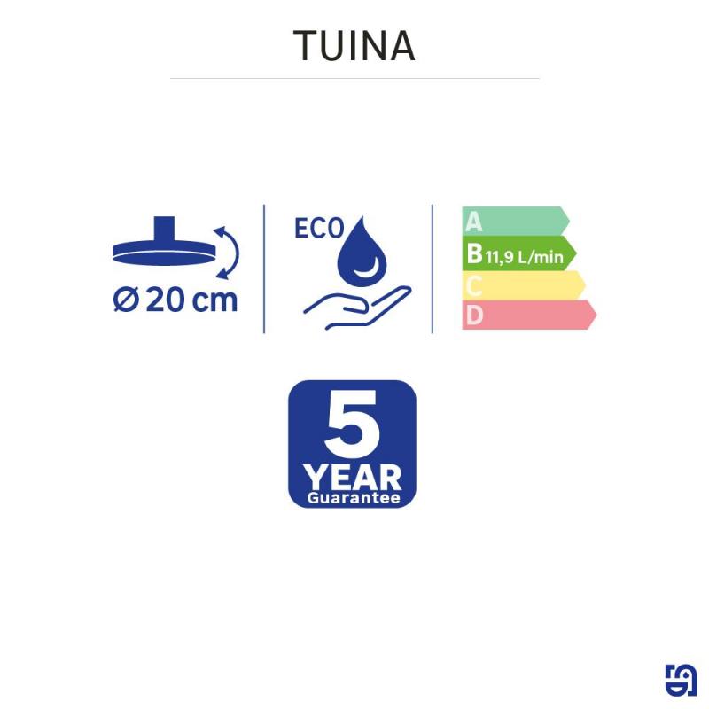 Лейка для душа Tuina 20 см