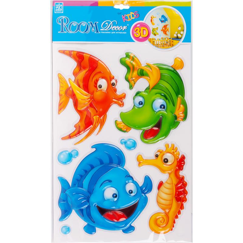 Наклейка 3D «Рыбки» POA 1010