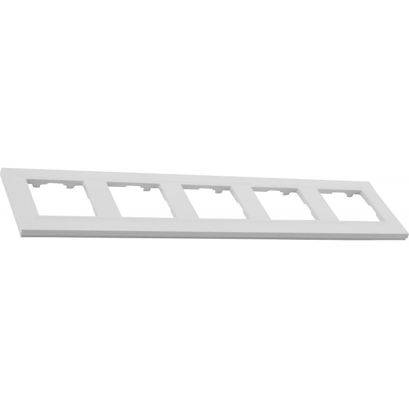 Рамка для розеток и выключателей Legrand Structura 5 постов, цвет белый