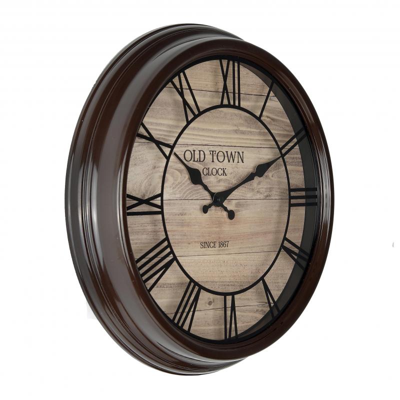 Часы настенные Ретро ⌀30,5 см цвет коричневый