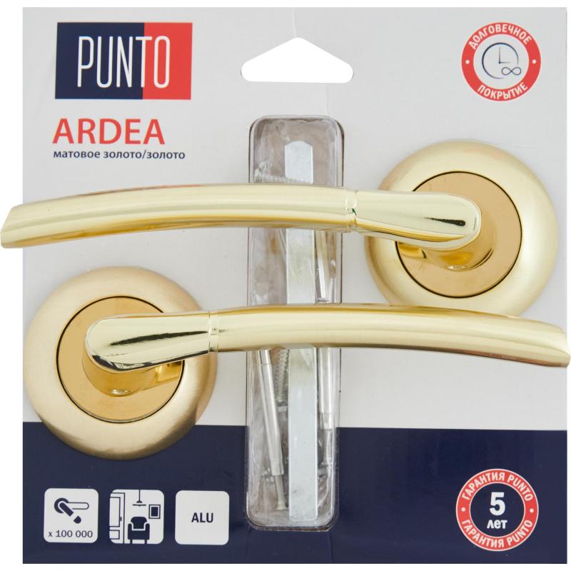 Дверные ручки Punto Ardea, без запирания, цвет матовое золото