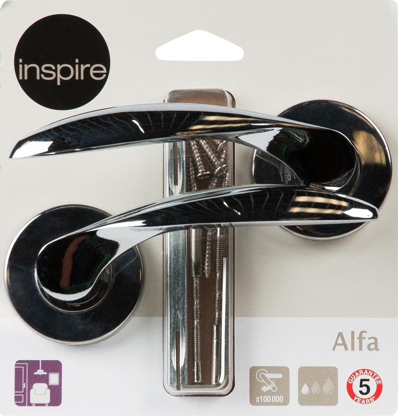 Дверные ручки Inspire Alfa, без запирания, цвет хром