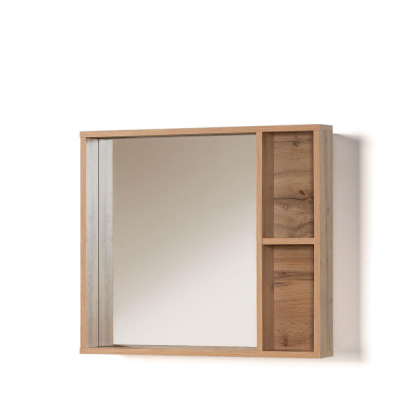 Зеркало для ванной Акваль Лофт с полкой 80x70 см