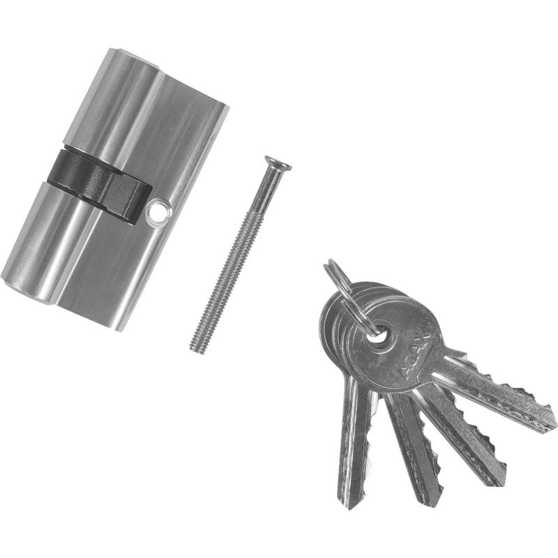Цилиндр для замка AX100/60 30х30 мм ключ/ключ, цвет хром