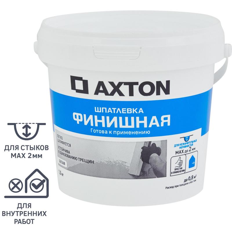 Шпатлевка Axton финишная цвет белый 1,5 кг