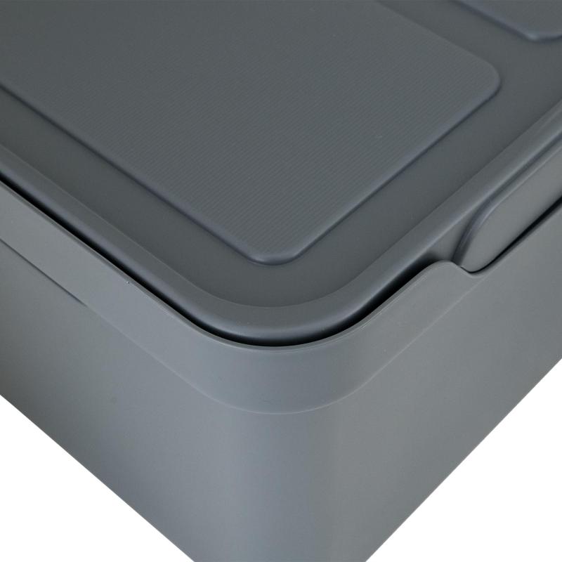 Ящик с крышкой Luxe 38x27.6x22 см 18 л полипропилен цвет серый
