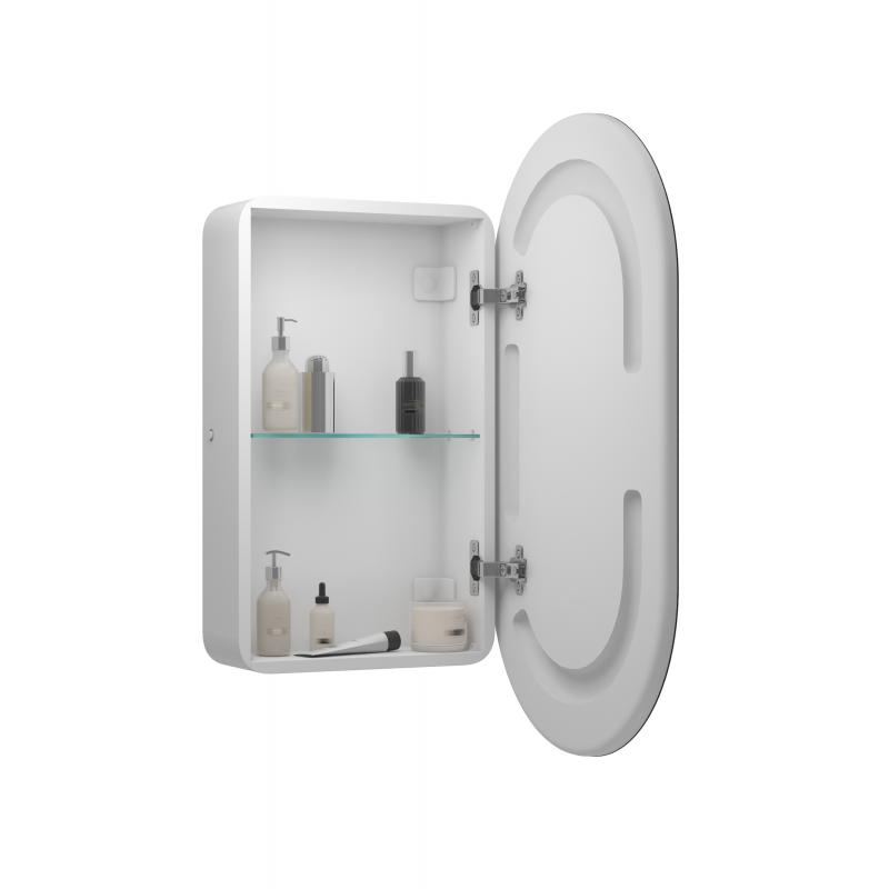 Шкаф зеркальный подвесной Remix с подсветкой 45x80 см цвет белый