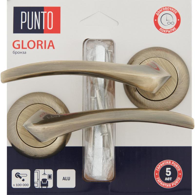 Дверные ручки Punto Gloria, без запирания, цвет бронза