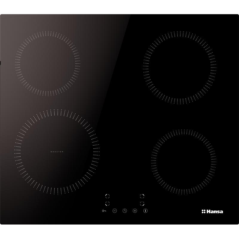 Индукционная варочная панель Hansa BHI683200 59 см 4 конфорки цвет чёрный