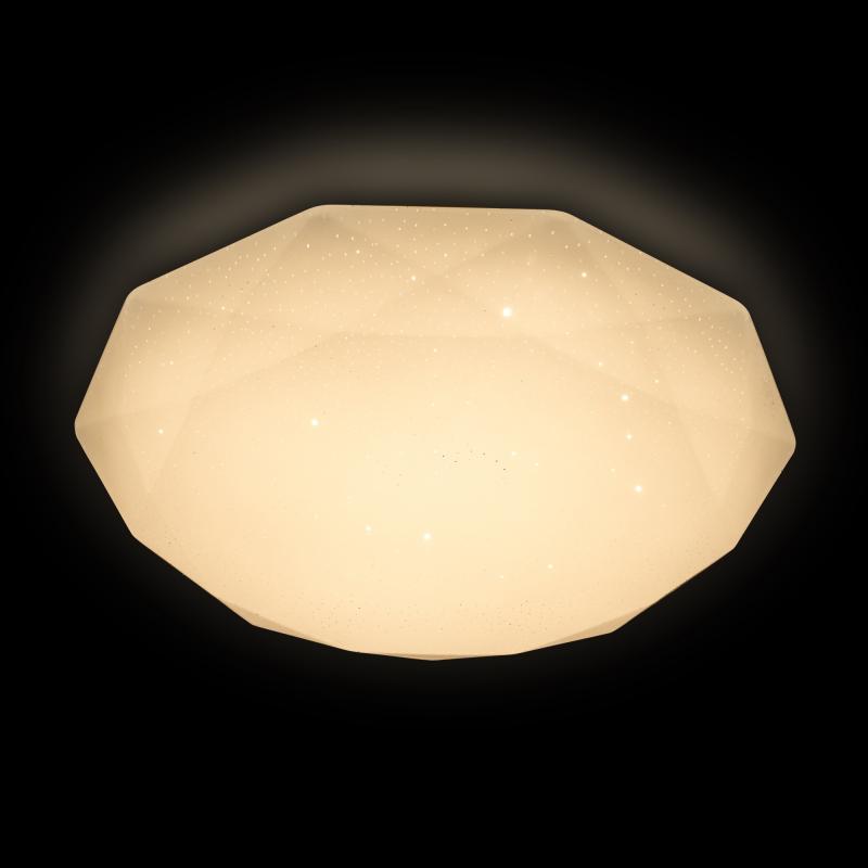 Жарықшам жарықдиодты басқару пультімен «Polaris», 28 м², диммермен, реттелетін ақ жарық, түсі ақ