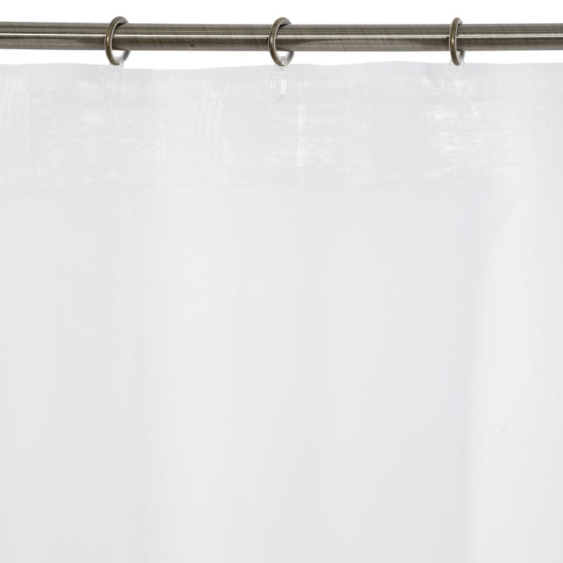 Тюль таспалы жасырын ілмектермен Inspire Polyone White 140x280 см түсі ақ