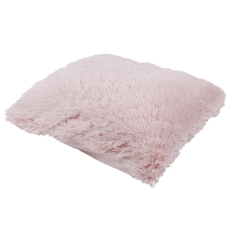 Подушка декоративная Мех 40х40 см цвет розовый