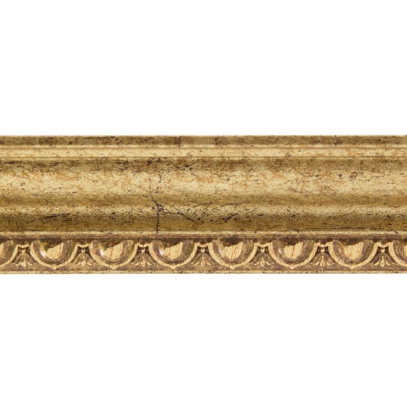 Ішкі көрініс үшін төбелік ернеулік 148D-58, алтын түстес, ұзындығы 2 м, материалы- көпіршіктелген полистирол, төбені сәндік өндеу үшін