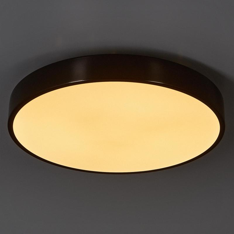Светильник потолочный светодиодный Семь огней 230 В 72 Вт 28 м² изменение оттенков белого света 40 см цвет чёрный