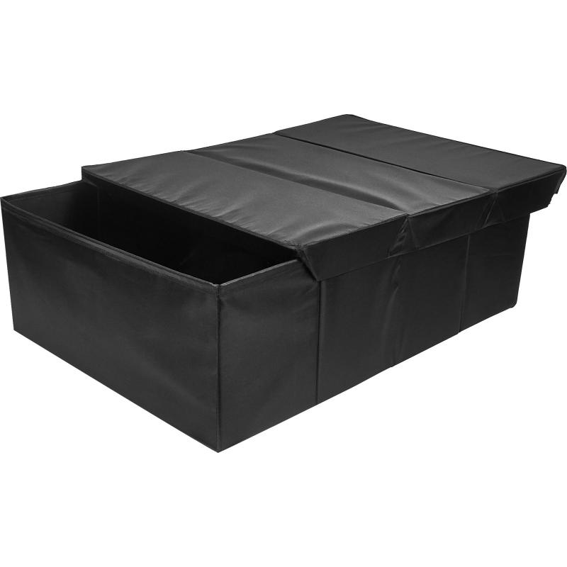 Короб для хранения с крышкой 55x18x39 см полиэстер цвет черный