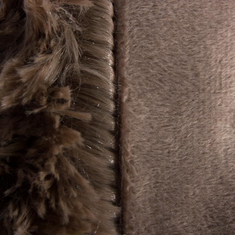 Подушка декоративная Мех 40х40 см цвет коричневый