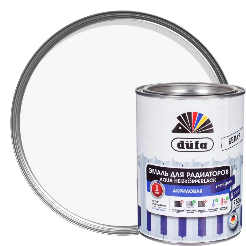 Эмаль для радиаторов Dufa Aqua-Heizkorperlack цвет белый 0.75 л