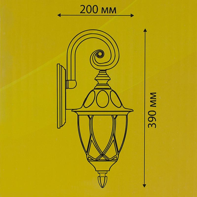 Настенный светильник уличный Elektrostandard "Oroin" 1xE27х60 Вт, цвет чернёное золото, IP44