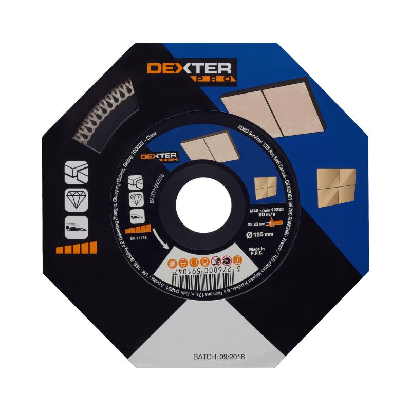 Керамогранит кесетін алмас диск Dexter Pro турбо 125х1.6 мм