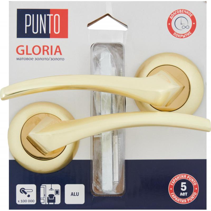Дверные ручки Punto Gloria, без запирания, цвет матовое золото