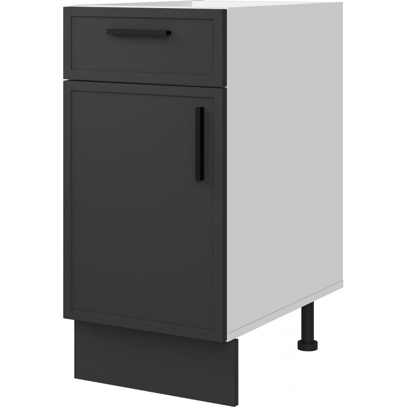 Шкаф напольный с ящиком Неро 40x82.5x58 см ЛДСП цвет серый