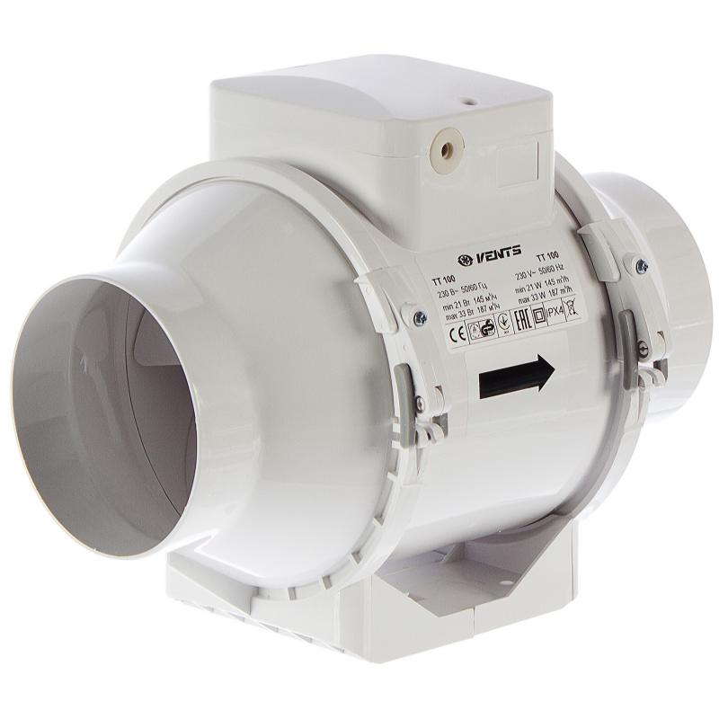 Вентилятор канальный центробежный Вентс D100 мм 36 дБ 187 м³/ч цвет белый
