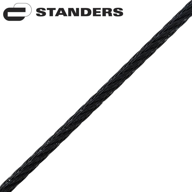 Трос стальной DIN 3055 2 мм цвет черный, 5 м/уп. STANDERS