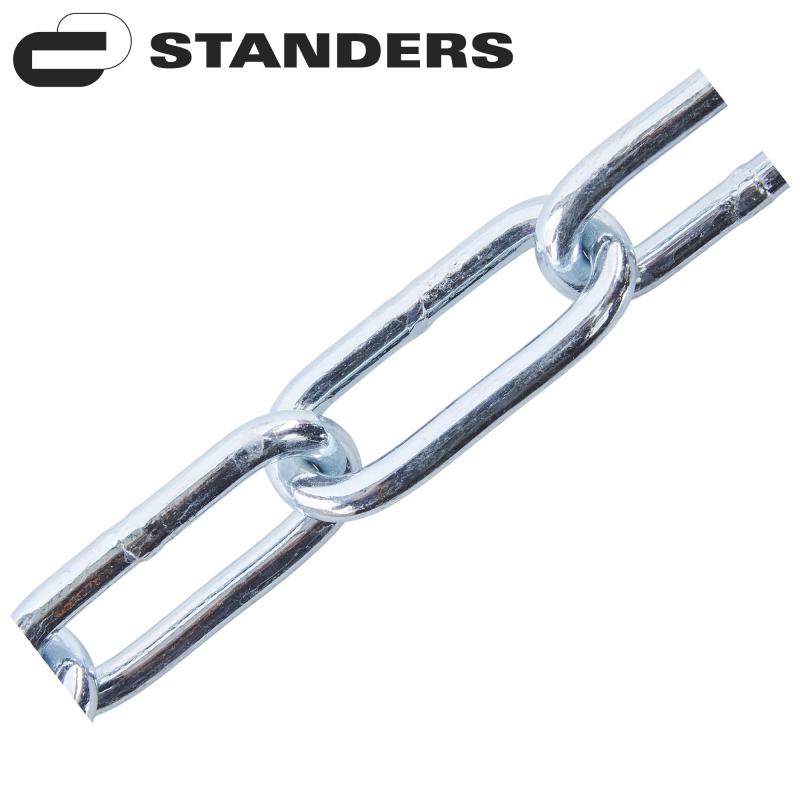 Цепь оцинкованная сталь длинное звено 6 мм 5 м/уп. STANDERS
