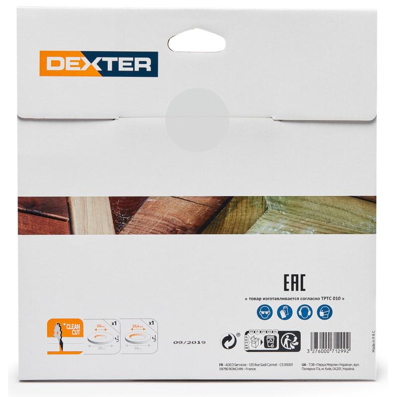 Диск пильный по дереву Dexter FD-E031903060T 60Т 190x30x1.5, кольца: 20 и 25.4